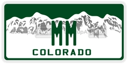 MM  license plate in CO