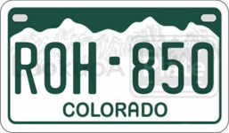 ROH850 license plate in Colorado