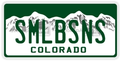 SMLBSNS  license plate in CO