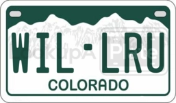 WILLRUN license plate in Colorado