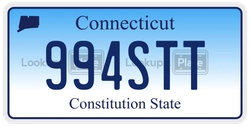 994STT  license plate in CT