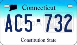 AC57325 license plate in Connecticut