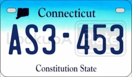 AS34531 license plate in Connecticut