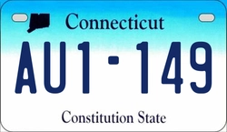 AU11497  license plate in CT