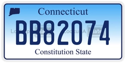 BB82074  license plate in CT