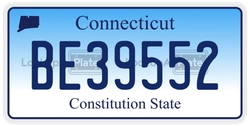 BE39552  license plate in CT