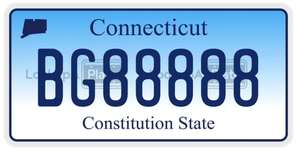 BG88888 license plate in Connecticut
