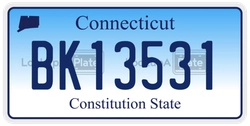 BK13531  license plate in CT