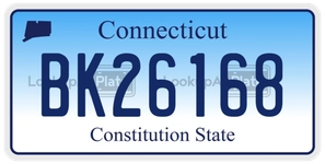 BK26168 license plate in Connecticut