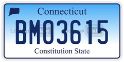 BM03615  license plate in CT