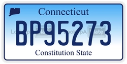 BP95273  license plate in CT