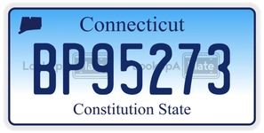 BP95273 license plate in Connecticut