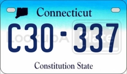 C303373 license plate in Connecticut