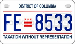 FE8533  license plate in DC