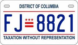 FJ8821  license plate in DC