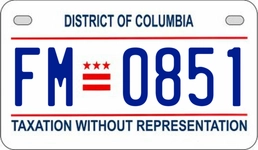FM0851 license plate in District of Columbia