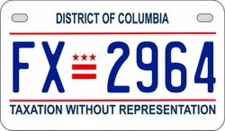 FX2964  license plate in DC