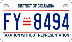 FY8494  license plate in DC