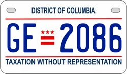 GE2086  license plate in DC