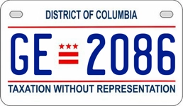 GE2086 license plate in District of Columbia