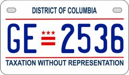 GE2536 license plate in District of Columbia
