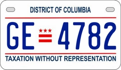 GE4782  license plate in DC