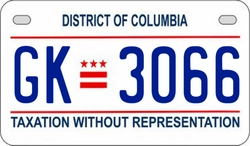 GK3066  license plate in DC