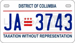 JA3743 license plate in District of Columbia