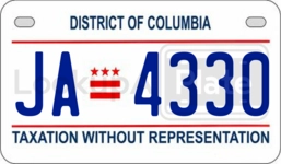 JA4330 license plate in District of Columbia