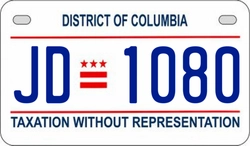 JD1080  license plate in DC