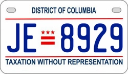 JE8929  license plate in DC