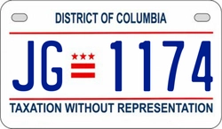 JG1174  license plate in DC
