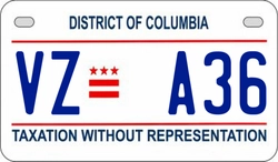 VZA36  license plate in DC