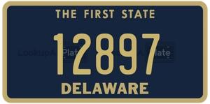 12897 license plate in Delaware