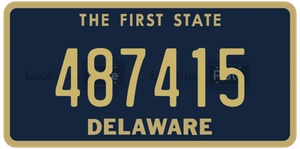 487415 license plate in Delaware