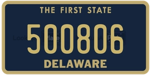 500806 license plate in Delaware