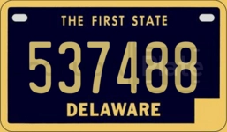 537488 license plate in Delaware