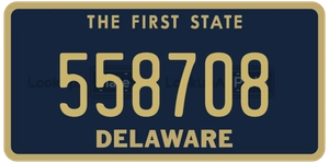 558708 license plate in Delaware