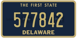 577842 license plate in Delaware