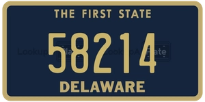 58214 license plate in Delaware