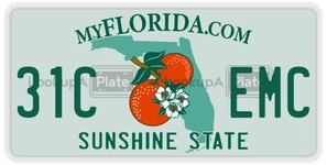 31CEMC license plate in Florida