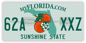 62AXXZ license plate in Florida