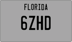 6ZHD  license plate in FL