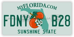 FDNYB28  license plate in FL