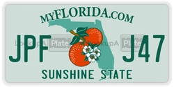 JPFJ47  license plate in FL