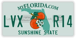 LVXR14  license plate in FL
