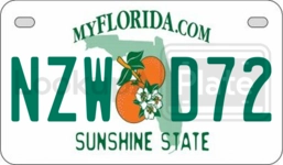 NZWD72 license plate in Florida