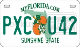 PXCU42 license plate in Florida