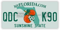 QDCK90  license plate in FL