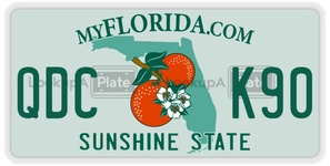 QDCK90 license plate in Florida